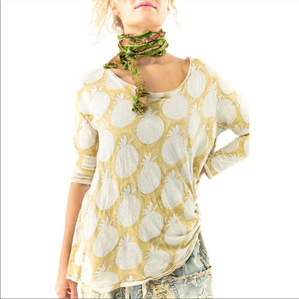 Magnolia Pearl! Block print pineapple Dylan T